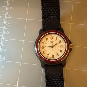 Victorinox Swiss Army Black and Gold Watch